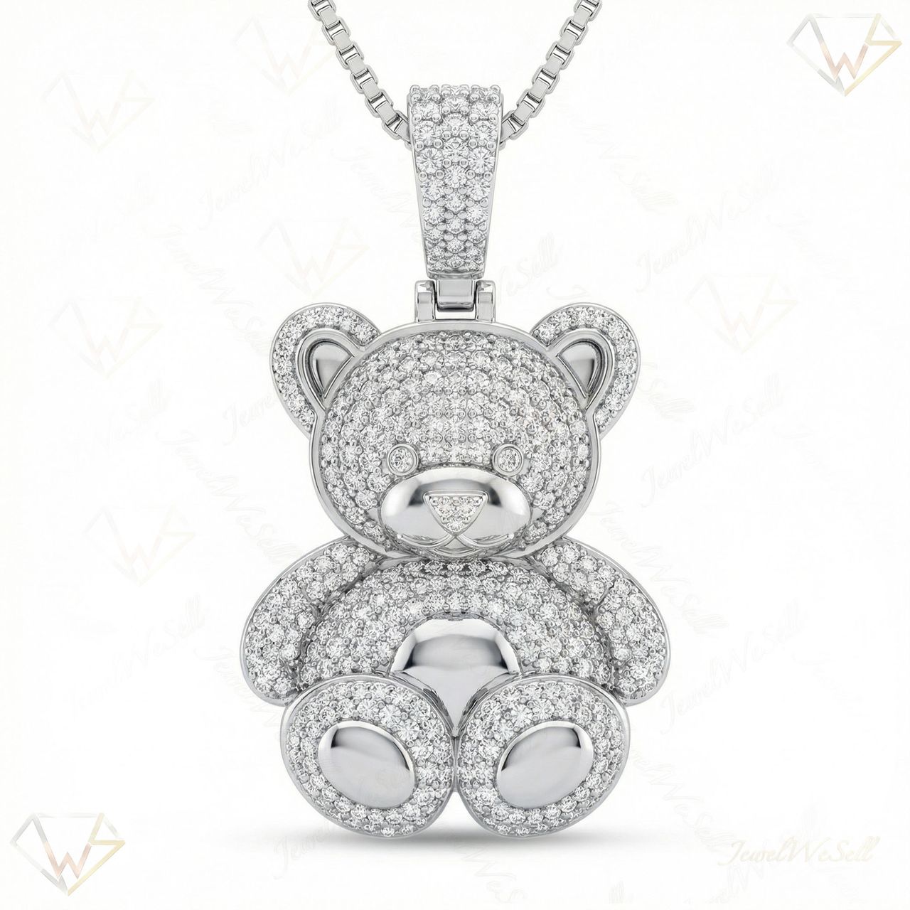 4.00 ct EF VS Lab Grown Diamond Cartoon Pendant in 14k White Gold 232635 - Fine Jewelry by JewelWeSell