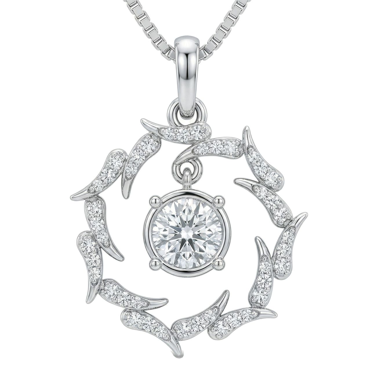 1.00 ct EF VS Lab Grown Diamond Solitaire Pendant in 14k White Gold - Fine Jewelry by JewelWeSell