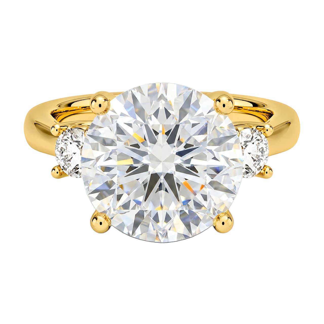 0.5 to 5 Carat Round Lab Grown Diamond Engagement Ring in 14K Gold - Fine Jewelry by JewelWeSell