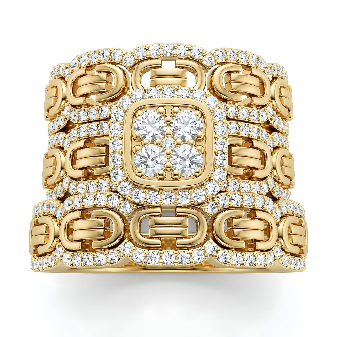 1.25 ct EF VS Lab Grown Diamond Trio Set in 14k Yellow Gold - Fine Jewelry by JewelWeSell