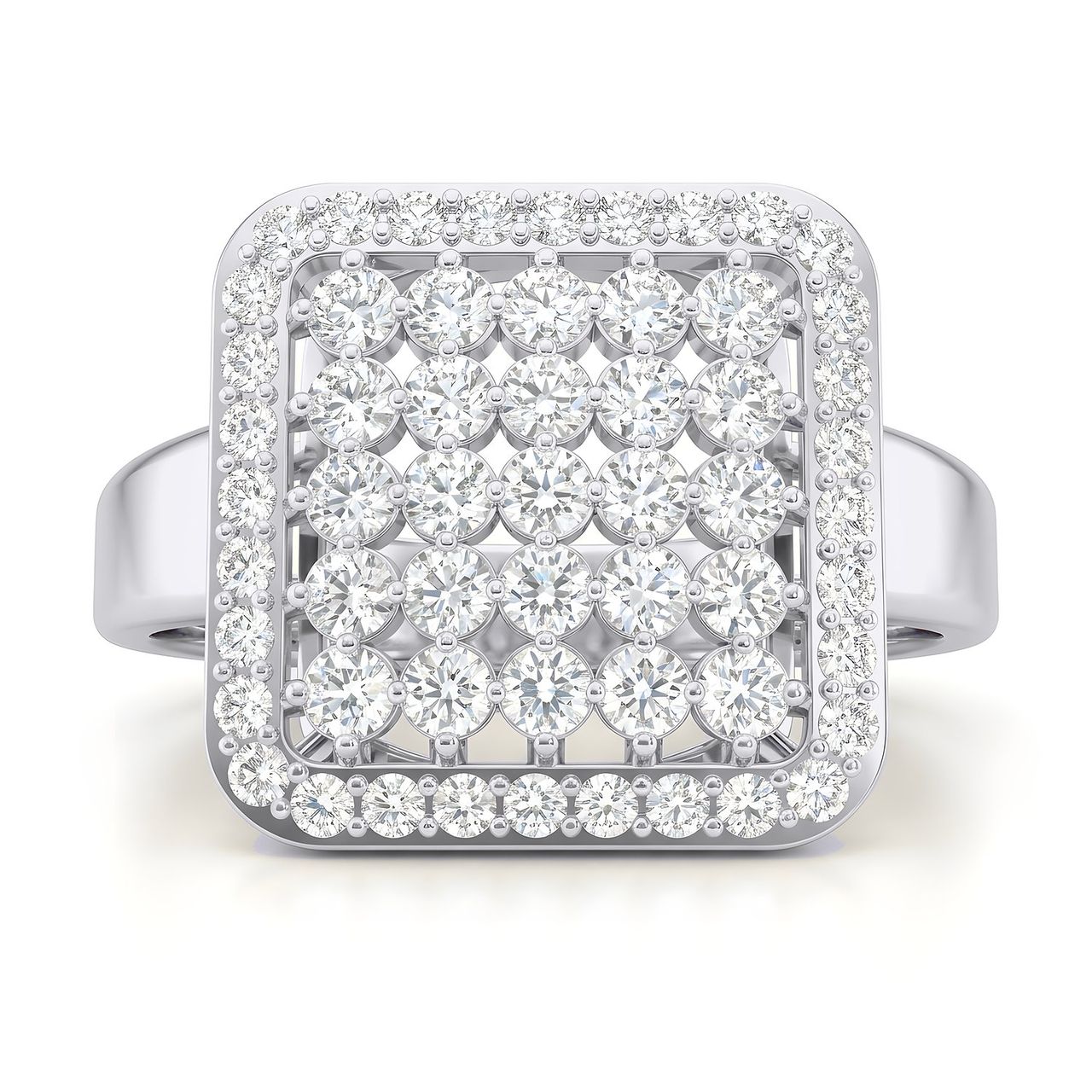 1.25 ct EF VS Lab Grown Diamond Fancy Ring in 14k White Gold - Fine Jewelry by JewelWeSell