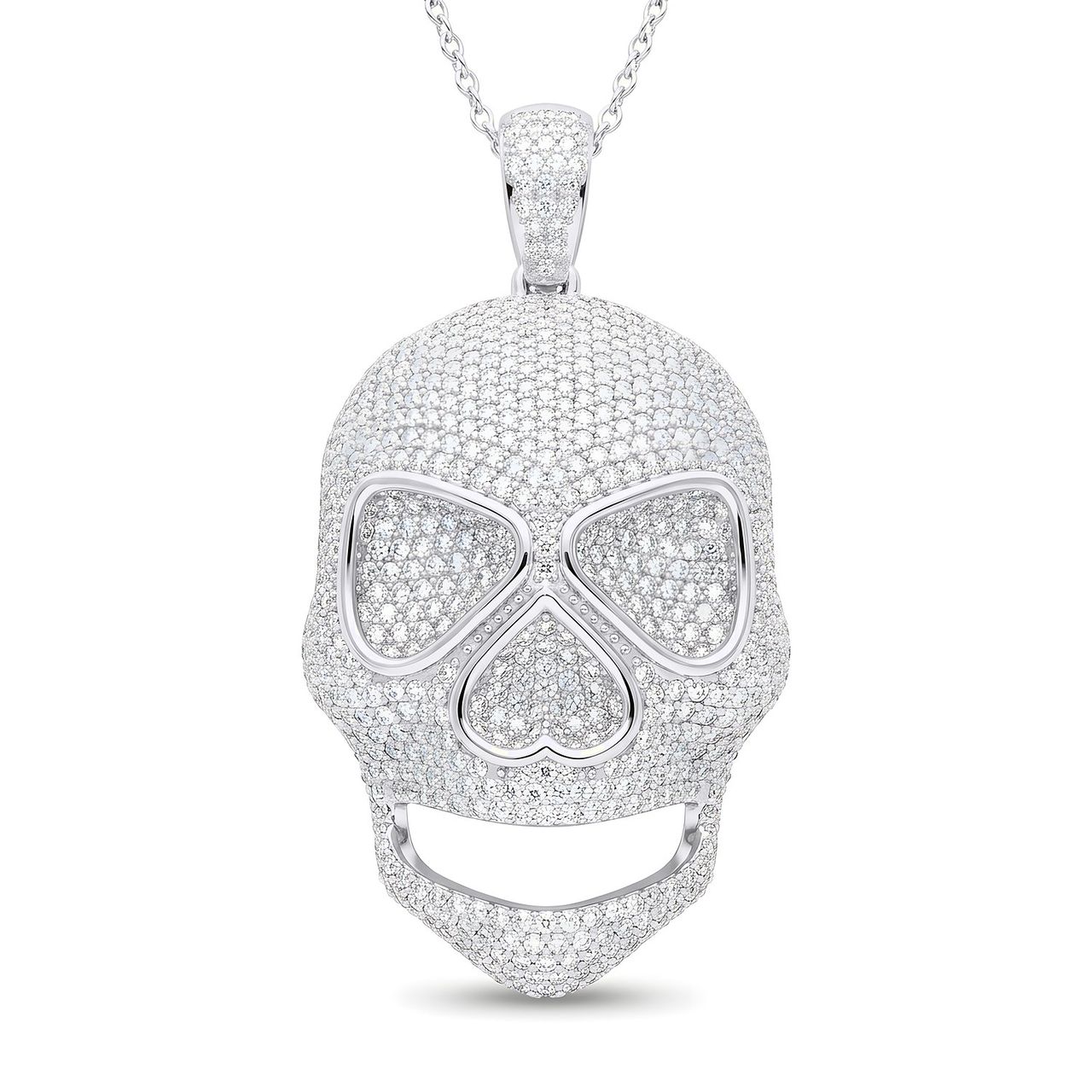 7.20 ct EF VS Lab Grown Diamond Alien Pendant in 14k White Gold - Fine Jewelry by JewelWeSell