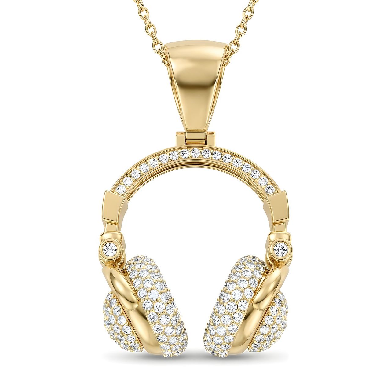 1.75 ct EF VS Lab Grown Diamond Musical Pendant in 14k Yellow Gold - Fine Jewelry by JewelWeSell