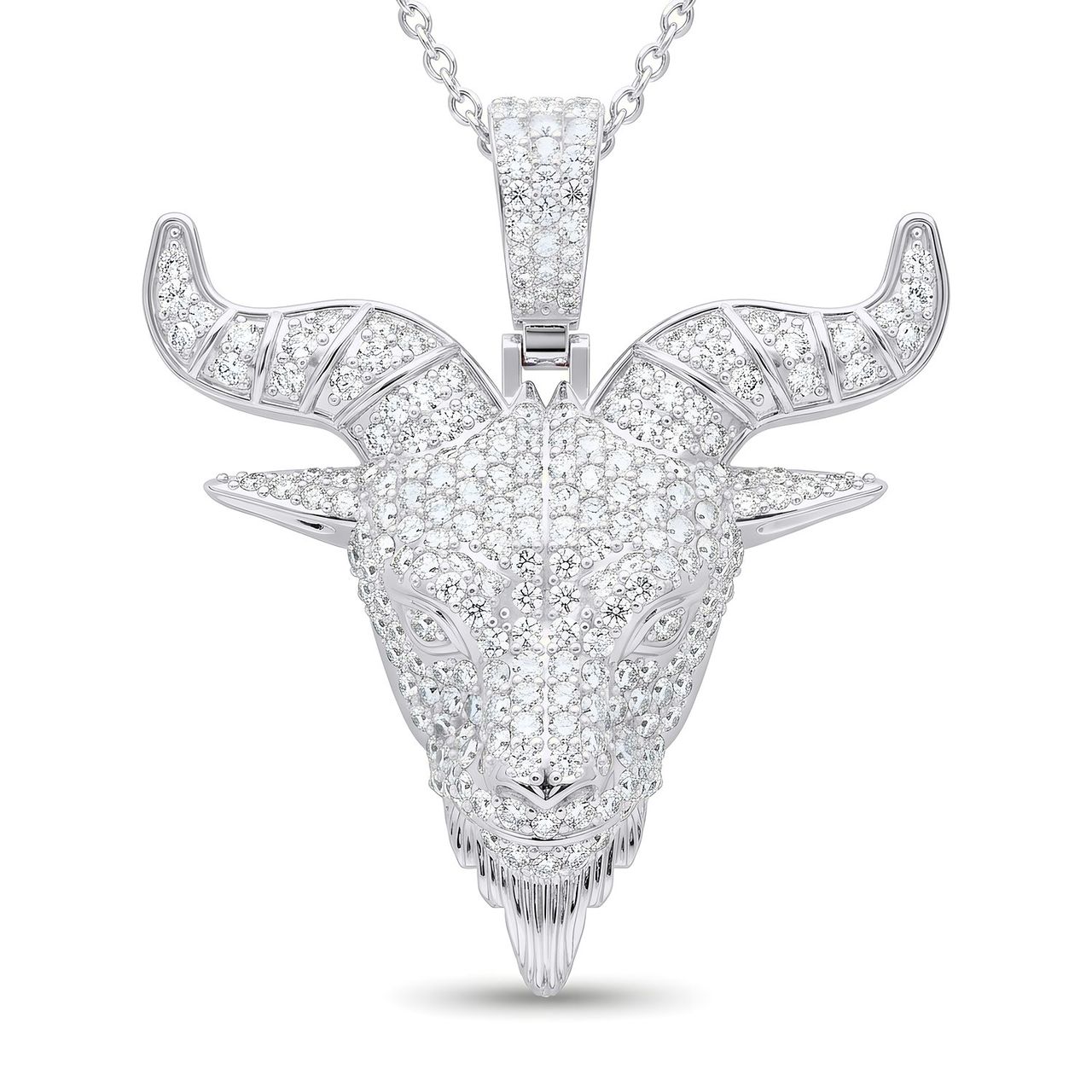 7.30 ct EF VS Lab Grown Diamond Animal Pendant in 14k White Gold - Fine Jewelry by JewelWeSell