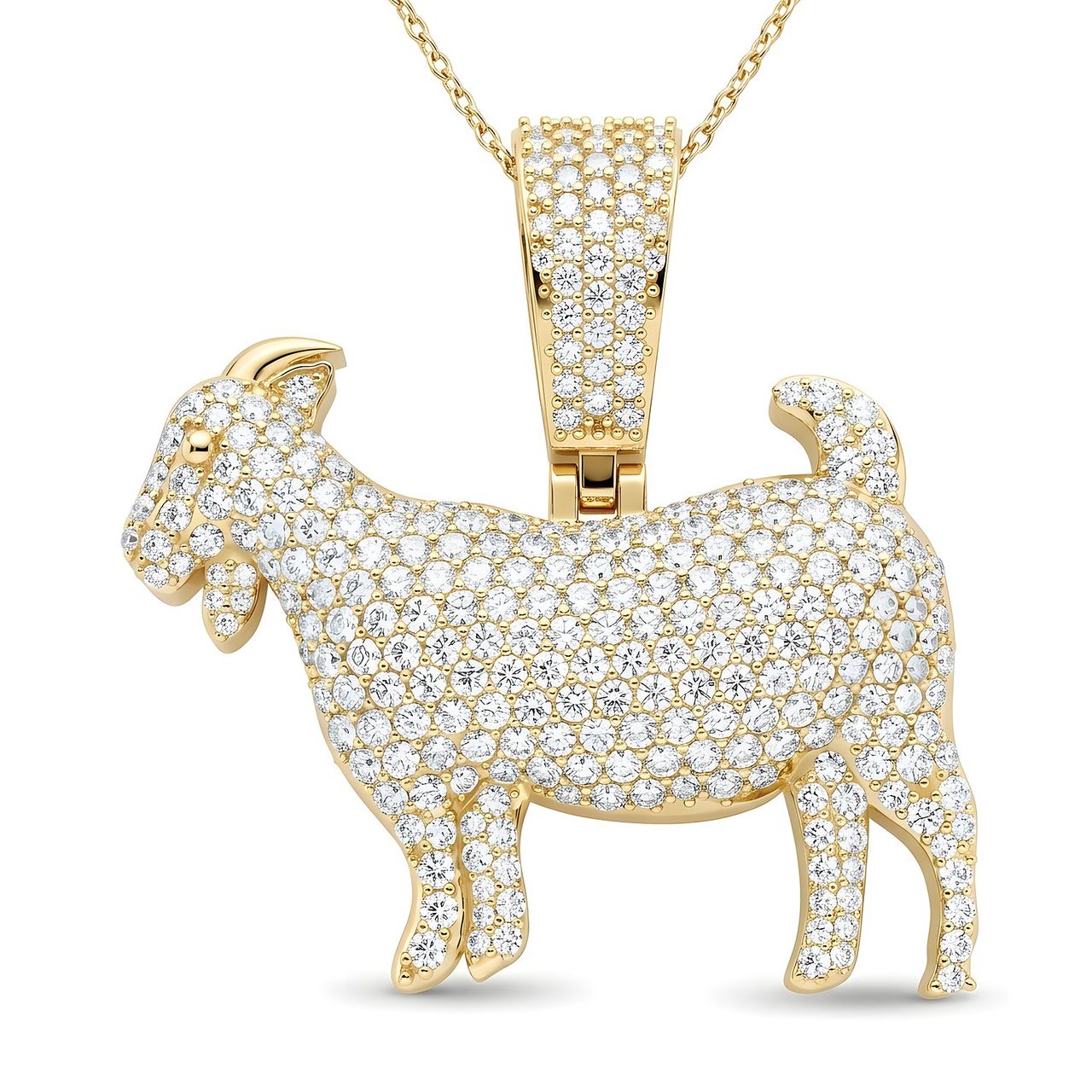 3.00 ct EF VS Lab Grown Diamond Animal Pendant in 10k Yellow Gold - Fine Jewelry by JewelWeSell