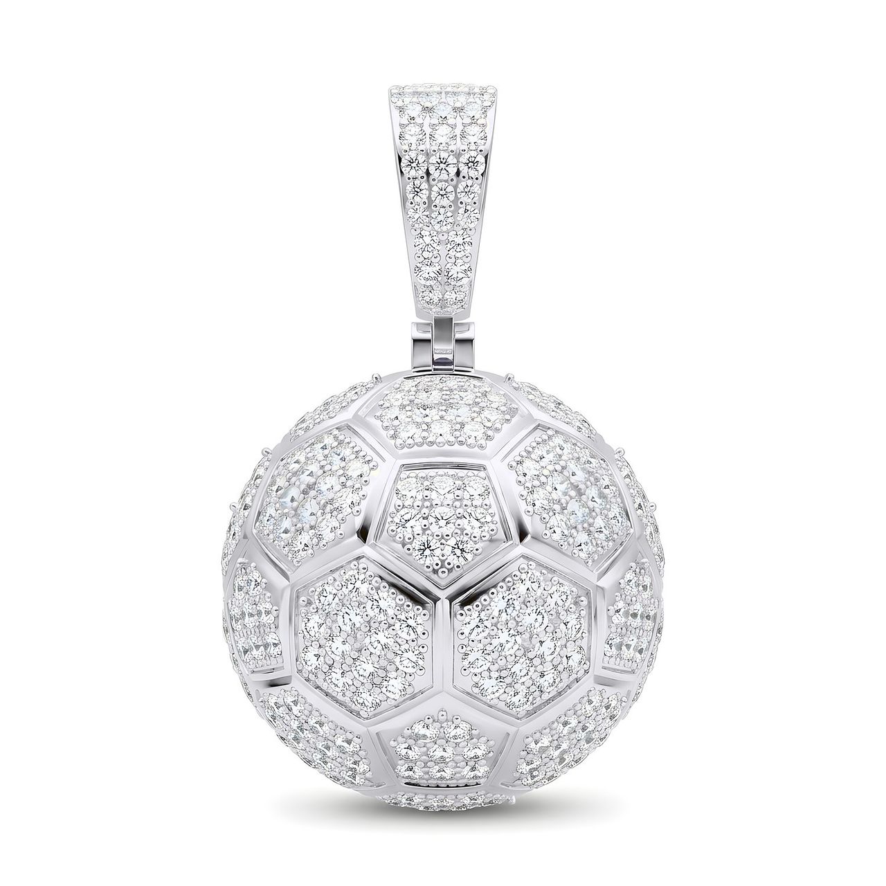 4.80 ct EF VS Lab Grown Diamond Sport Pendant in 14k White Gold - Fine Jewelry by JewelWeSell