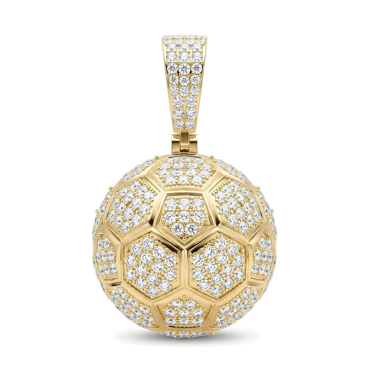 4.80 ct EF VS Lab Grown Diamond Sport Pendant in 10k Yellow Gold - Fine Jewelry by JewelWeSell